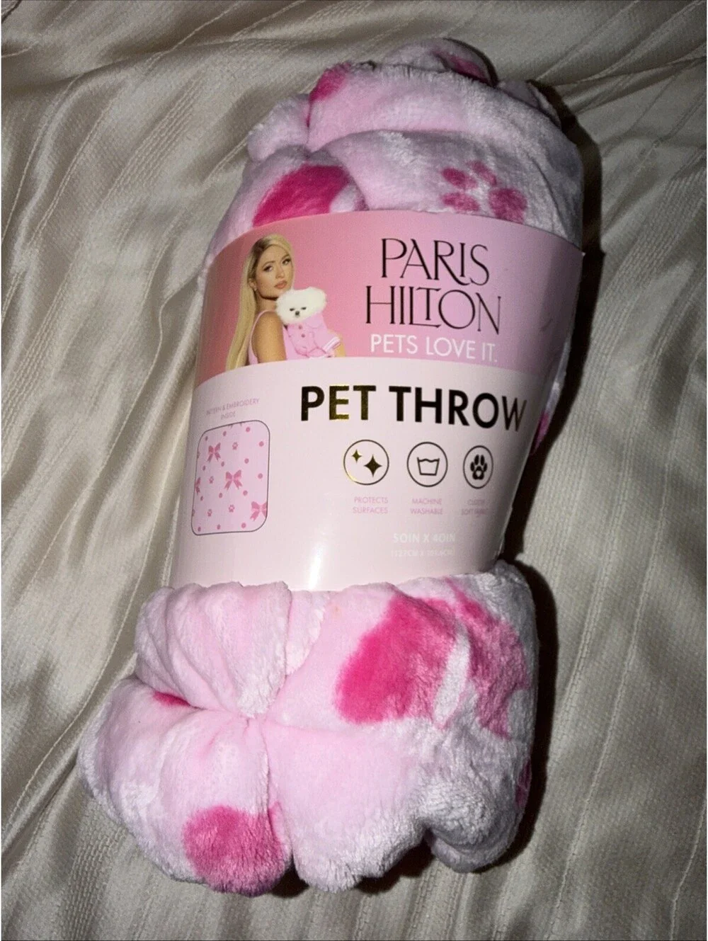 Paris Hilton Pet Throw Blanket 50 X 40“
